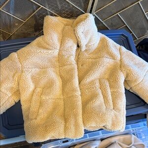 ALO Yoga Cream Sherpa Puffer Jacket